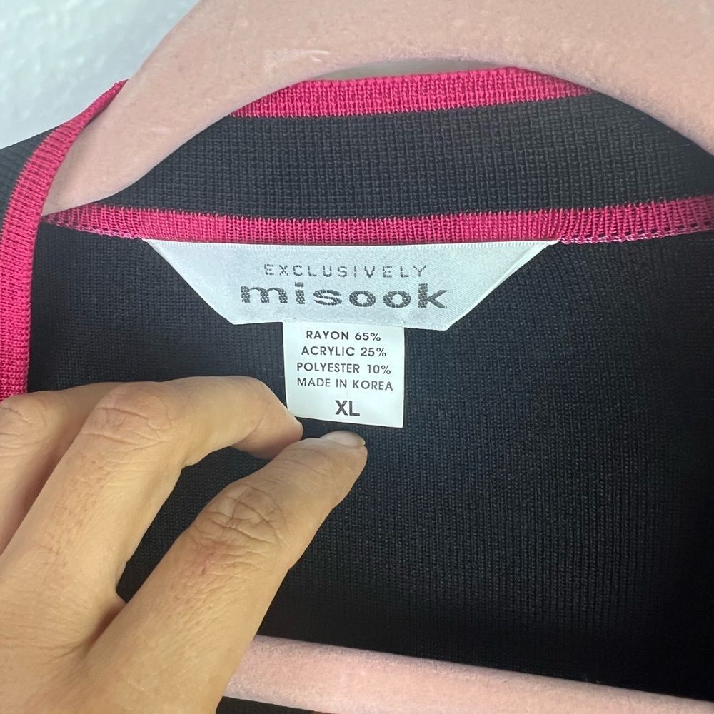 Exclusively Misook black cardigan XL - Picture 2 of 4